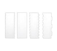 Cake Straightener with Scraper - 4 Pieces of Double-Sided Thick Scraper, Acrylic Comb for Icing | for Amateurs and Beginners of Homemade Baking Indoors Icing Cream