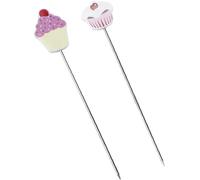 Cake Tester Stainless Steel Cupcake Shape Cake Tester Probe Skewer Metal Cake Baking Cooking Bread Tool for Cupcake Muffin Bread Pancake 2pcs Kitchen Tools Clever Design