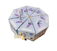 Cake Themed Surprise Gift Box - Two-Tier Blind Hole Mystery Box for Girlfriend, Best Friend, Valentine's Day, Anniversary with 8 Mini Gifts, Reusable Romantic Memory Storage (4.13x4.13x5.51in)