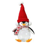 Cake Tin for Christmas - 18cm Ceramic Penguin Container, Festive Candy Holder, Decorative Storage Container, Adorable Holiday Accent | Cute Snack Jar for Dried Fruit Candy Collectors