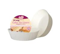 Cake Tin Liners 30PC Greaseproof Non Stick Disposable Paper Liner Round Parchment Tin Liner for Cooking and Baking Cakes Bread Pies Loaf Air Fryer Liners for Roasting Microwave Oven (30, 18cm x 6cm)