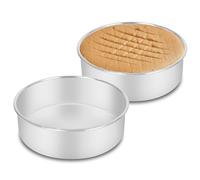 Cake Tins, 2 Pack 6 Inch Round Cake Pan Non Stick Deep Cake Baking Tin Cake Mould for Baking, Stainless Steel, Quick Release Cake Mould Tin for Cheesecake, Lasagna, Pizza,Baking Tins for Birthday