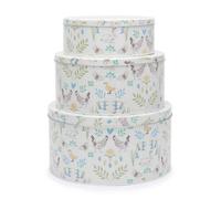 Cake Tins: Set Of 3 Sophie Allport Spring Chicken Cake Tins, Round