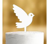 Cake Topper Christening Dove [for Small Cakes] for Christening Cake - White - Christening Cake Decoration Christening Girl Cake Topper Christening Cake Decoration Boy Cake Topper Christening