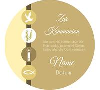 Cake Topper Communion 4 / More Colours to Choose From / 20 cm Diameter (Brown)