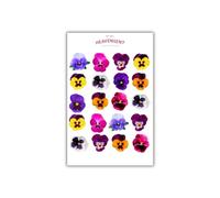 Cake Topper Edible 40 Pansies Flowers Pre-cut Premium Thick Sweet Wafer Card Standing Cupcake Toppers Birthday Party Cake Decorations