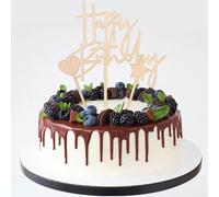 Cake Topper Happy Birthday - Festive Happy Birthday Cake Decoration | Ideal for Birthday Parties, Anniversaries & Celebrations | Perfect for Birthdays, Party Planner & Gift Giver (Birth)
