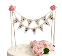 Cake Topper Wedding, Cake Decoration Wedding, Just Married Decoration, Cake Topper Wedding Cake, Vintage Wedding Bunting Cake Wedding, Cake Decoration Personalised, Smaller Garland for Wedding Cakes