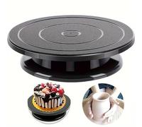 Cake Turntable, 11''Cake Stand Decorating Bakery Supplies, Turnable Black Painting Turn Table Stand for Pastries, Cupcakes and Cake Decorations(Black)