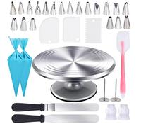 Cake Turntable 12 Inch, Uten Cake Stands, Aluminium Cake Decorating Display Stand, 33pcs Cake Decorating Supplies Set, Straight & Offset Spatula, Cream Scraper etc. Baking Tools & Accessories