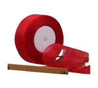 Cake Wrapping Ribbon, Organza Ribbon for Gift Wrapping DIY Crafts Wedding Multicolor 12-50mm 2 pcs(Red,20mm Organza Ribbon)