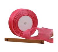 Cake Wrapping Ribbon, Organza Ribbon for Gift Wrapping DIY Crafts Wedding Multicolor 12-50mm 2 pcs(Watermelon Red,20mm Organza Ribbon)