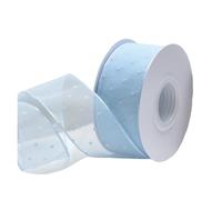 Cake Wrapping Ribbon, Organza Satin Cake Wrapping Ribbon 20 Yards Polka Dots Multicolor 4CM(Blue)