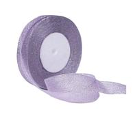 Cake Wrapping Ribbon, Polyester Organza Satin Cake and Gift Wrapping Ribbon Multicolor 25mm Pack of 4(Dream Purple,25mm)
