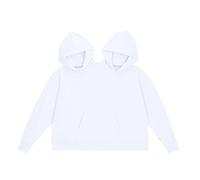 CAKEASY Intimate Hoodie, Funny Couple Hooded Sweatshirt, Unisex, Oversized Long Sleeve Pullover for Couples, White/Opulent Garden, L
