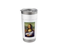 Caked Mona Lisa ‘Think About the Earth Slogan Stainless Steel Insulated Tumbler