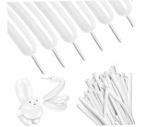 CAKEEYUM 100Pcs Long Balloons, Thickening Latex Twisting White Balloons for Animal Shape Birthday Weddings Christmas Party Decoration, Long, White, Balloon Animal, Bal