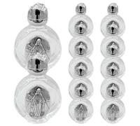 CAKEEYUM 12Pcs Holy Water Bottle Catholic Christian Holy Water Container with Toned Cap Multi-purpose Empty Bottles for Church, Toiletries, Baptism Favors Bottle, Container, Hol