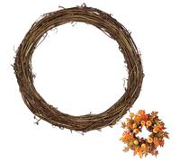 CAKEEYUM 14 Inch Natural Grapevine Wreath Ring DIY Craft Base for Seasonal Decor Christmas Wreath Form for Front Door Ring Grapevine Twig Form Grape Vine Wreaths for Crafts Front Door Christmas