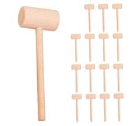 CAKEEYUM 16PCS Crab Mallets 2.5x7.7 Inch Wooden Mallet Easy to Clean Reusable Seafood Crackers for Crab Lobster Mallets, Wooden Mallet, Hammer, Seafood Cracker, Lobster Tools, Small