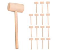 CAKEEYUM 16PCS Crab Mallets 2.5x7.7 Inch Wooden Mallet Easy to Clean Reusable Seafood Crackers for Crab Lobster Mallets, Wooden Mallet, Hammer, Seafood Cracker, Lobster Tools, Small
