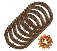 CAKEEYUM 2PCS 14 Inch Natural Grapevine Wreath Ring DIY Craft Base for Seasonal Decor Christmas Wreath Form for Front Door Ring Grapevine Twig Form Grape Vine Wreaths for Crafts Front Door Chr
