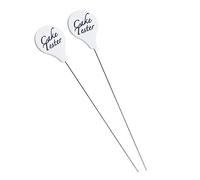 CAKEEYUM 2PCS Cake Tester Stainless Steel Cake Skewer Kitchen Tester Probe Skewer Pin Needle Reusable Long Metal Baking Pick Sticks Tool For Home Bakery stainless steel extra long tooth