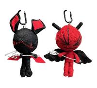 CAKEEYUM 2Pcs Voodoo Dolls, 6 Inch Motivational Mascots Voodoo Doll Keychain, Cute Halloween Keychain for Kids Adults Dolls, Doll, Halloween, Decorat