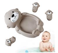 CAKEEYUM 3PCS Otter Toy 1 Mother Otter and 3 Baby Otters Cute Floating Bath Tub Easy to Clean Stackable Rubber Bath Tub Toys for Toddlers Playing While Washing Toy, Toys, Floating Pool To