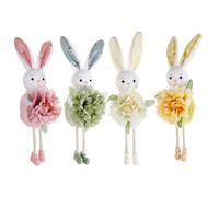 CAKEEYUM 4Pcs Easter Tree Ornaments Multicolor Hanging Plush Easter Bunny for Happy Party Favors Home Decoration Supplies Tree Ornaments, for, Bunny, Ea