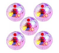 CAKEEYUM 5 PCS Cat Ball Motion Ghost Light Up Cat Balls LED Motion Activated Ball Light Up Dog Interactive Toys