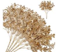 CAKEEYUM 5PCS Christmas Tree Picks 13 Inch Gold Christmas Picks and Sprays with Artificial Berries for Xmas Tree Garland Wreath Vase Home Holiday Wedding Party Decor