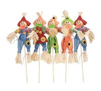 CAKEEYUM 5Pcs Thanksgiving Scarecrow for Garden, 6x13 Inch Cute Fall Harvest Garden Scarecrow Thanksgiving Decorations for Outdoor Porch Yard, Random Color for, Fall Outdoor Decor