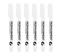 CAKEEYUM 6Pcs Acrylic Paint Markers Black Paint Markers Practical Multi-Purpose Pens for Rock Painting Ceramic Wood Card Making DIY Crafts Acrylic