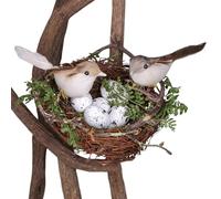CAKEEYUM Artificial Bird Nest 1 Set Cute Realistic Birds Decor Natural DIY Bird Ornaments Decorative 5.9in Birds Nest for Photography Garden Yard Home gardening