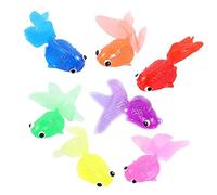 CAKEEYUM Artificial Goldfish Rubber Goldfish Lifelike Fish Ornament Children Simulation Fish Soft for Children Toy Bath Toy Aquarium Decoration 7 PCS artificial, artifici