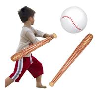 CAKEEYUM Baseball Beach Ball Inflatable Baseball Bat Ball Set Pool Float for Pool Beach Fun Sports Game 3PCS balloons, inflatable bat