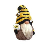 CAKEEYUM Bee Gnome Plush Doll Toy Summer Sunflower Bee Faceless Doll Ornaments for World Day Male gnome, day, gonks ornament, plush, garden statue, deco