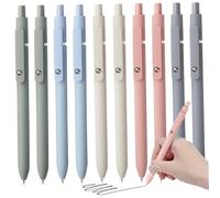 CAKEEYUM Black Ink Pen 10Pcs 0.5mm Nib Smooth Writing Ink Pen with Clip Quick Dry 6 Inch Length Gel Pens with Soft Grip Detachable Refillable Pens for School, Office, Teacher gardening