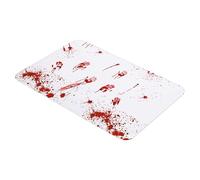 CAKEEYUM Blood Bath Mat Spooky Blood Hand Scary Halloween Bath Mat Polyester Soft Water-Absorbent Non-Slip Creepy Halloween Bathroom Decor for Kitchen Bathroom, 15.6x23.6 Inch, Hallowe