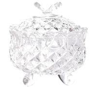 CAKEEYUM Candy Dish with Lid 4 Inch Crystal Glass Sugar Bowl with Butterfly Decor Covered Cookie Jar for Home Holiday Celebrations Candy Jars with Lids, Bowl, Glass Dish with Lid, Cand