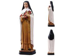 CAKEEYUM Christian Gift 8.2x2.4x2.2 Inch Resin St Therese Catholic Statue on Base Inspirational St Therese Religious Statues for Religious Holiday, Reception Celebration or Housewarming