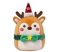 CAKEEYUM Christmas Doll, Cute Christmas Stuffed Animals, 10 Inch Decorative Plush Toys, Figurines Doll for Home Office Table Xmas Party Ornament, Elk Stuffed Animals, Chr