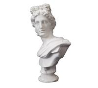 CAKEEYUM Classic Greek God of Sun and Poetry Head Bust Statue Roman Sculpture Figurine 2.8 Inch Colorful Sculpture Statue Bust of Greek Roman God Head Music & Light