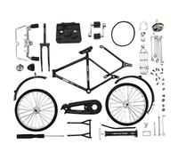 CAKEEYUM DIY Bicycles Model Scale, 51Pcs 1:10 Simulation Retro Alloy Mini Bicycles Model, Iron Art Mini Bike with Inflator and Briefcase Tabletop Ornament Christmas Diy Bicycle Scale, Bicycle Mo