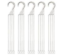 CAKEEYUM Hanging Basket Hooks, 5PCS 17.7 Inch Plant Pot Hanger with 4 Hooks, Plastic Hanging Basket Chain for Flower Pot, Bird Feeders, Lanterns, Hangers, Plant Han
