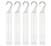 CAKEEYUM Hanging Basket Hooks 5PCS 17.7 Inch Plant Pot Hanger with 4 Hooks Plastic Hanging Basket Chain for Flower Pot Bird Feeders Lanterns