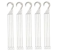 CAKEEYUM Hanging Basket Hooks 5PCS 17.7 Inch Plant Pot Hanger with 4 Hooks Plastic Hanging Basket Chain for Flower Pot Bird Feeders Lanterns.
