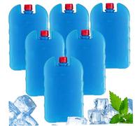 CAKEEYUM Ice Packs For Cooler 6PCS 3.5x2x5.7 inch Resuable Long Lasting Freezer Blocks Portable Cooler Ice Packs Keep Cool For Air Conditioner Camping/Picnic/Beach/Fishing
