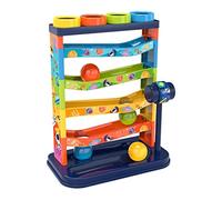 CAKEEYUM Kids Rolling Ball Drop Toy Educational Development Toys 5 Layer Tower Run with Swirling Ramps